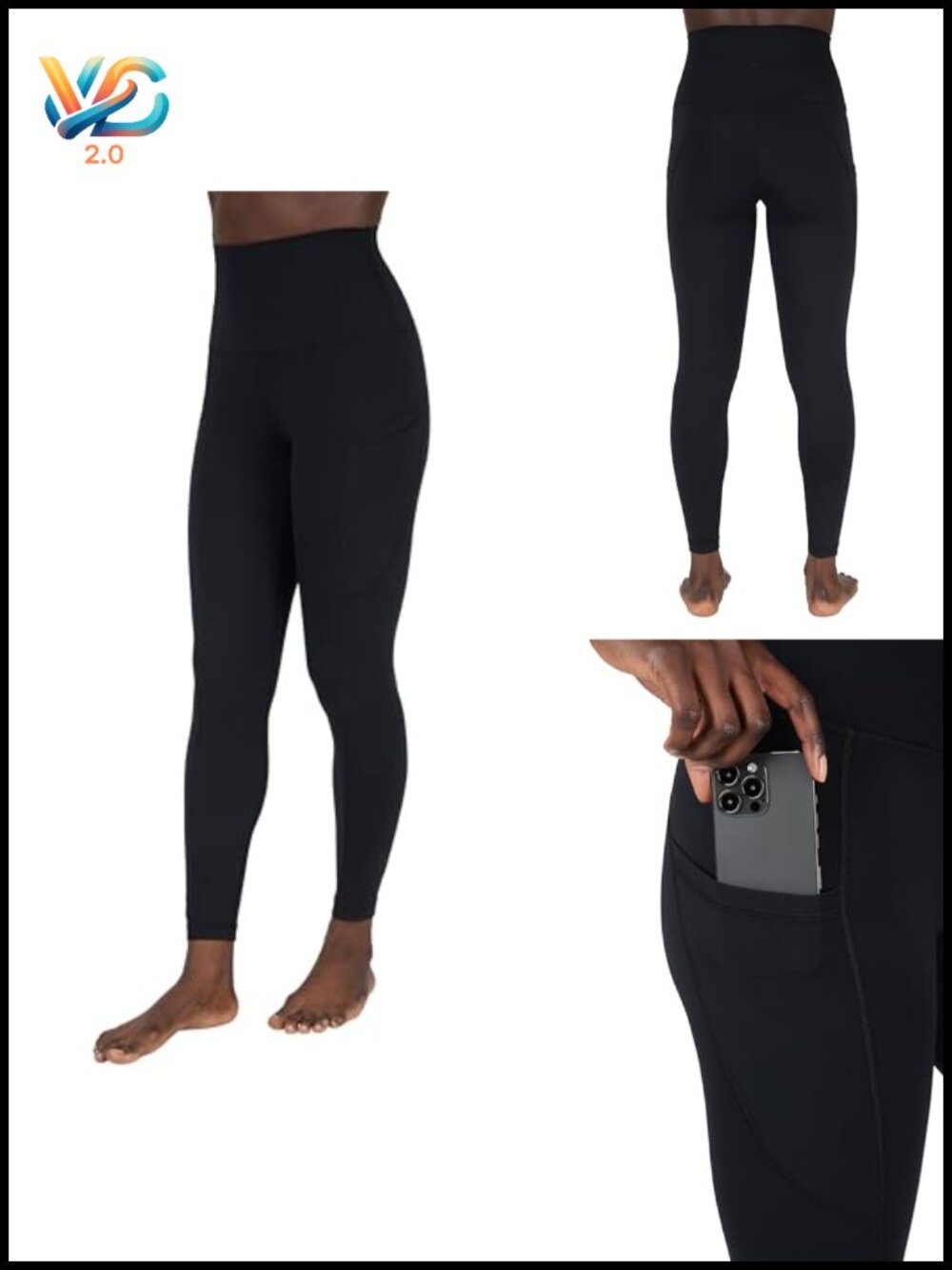 High Waisted Yoga Legging Squat Proof Ankle Length Lux Workout Pant